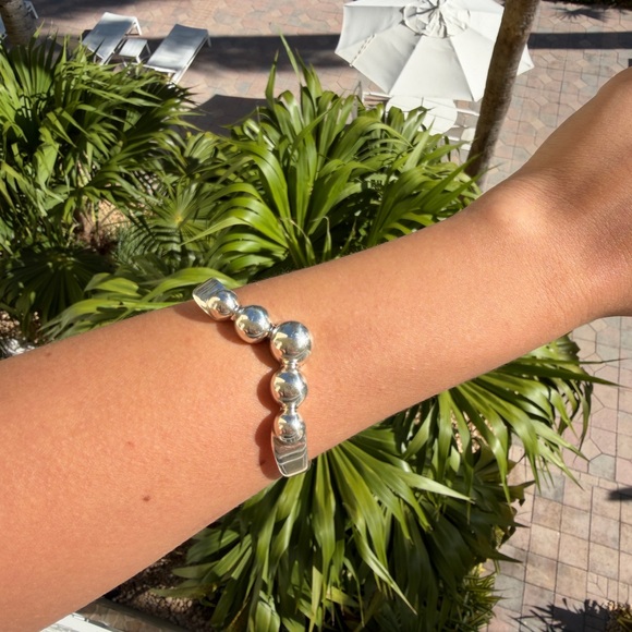 Taxco Mexico Sterling Silver Ball Cuff Bracelet - Size 6.5” - Picture 5 of 5